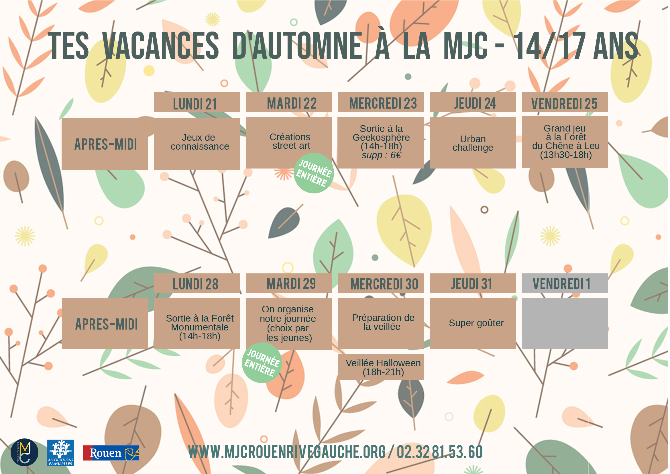 You are currently viewing Vacances d’Automne 14/17 ans