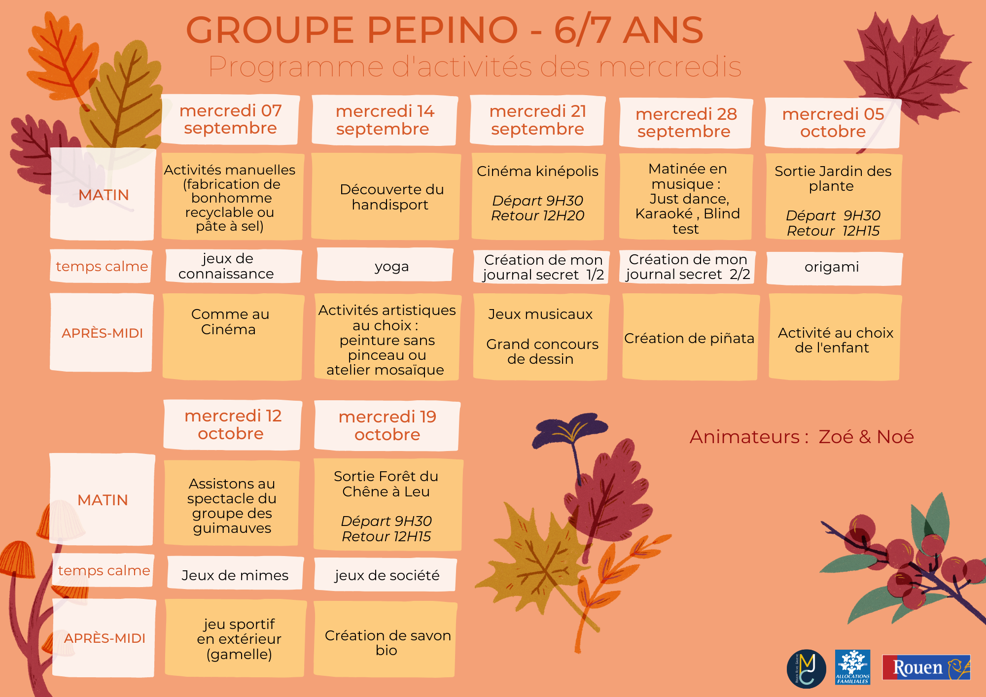 ALSH - programmes des mercredis Archives - MJC Rouen Rive Gauche