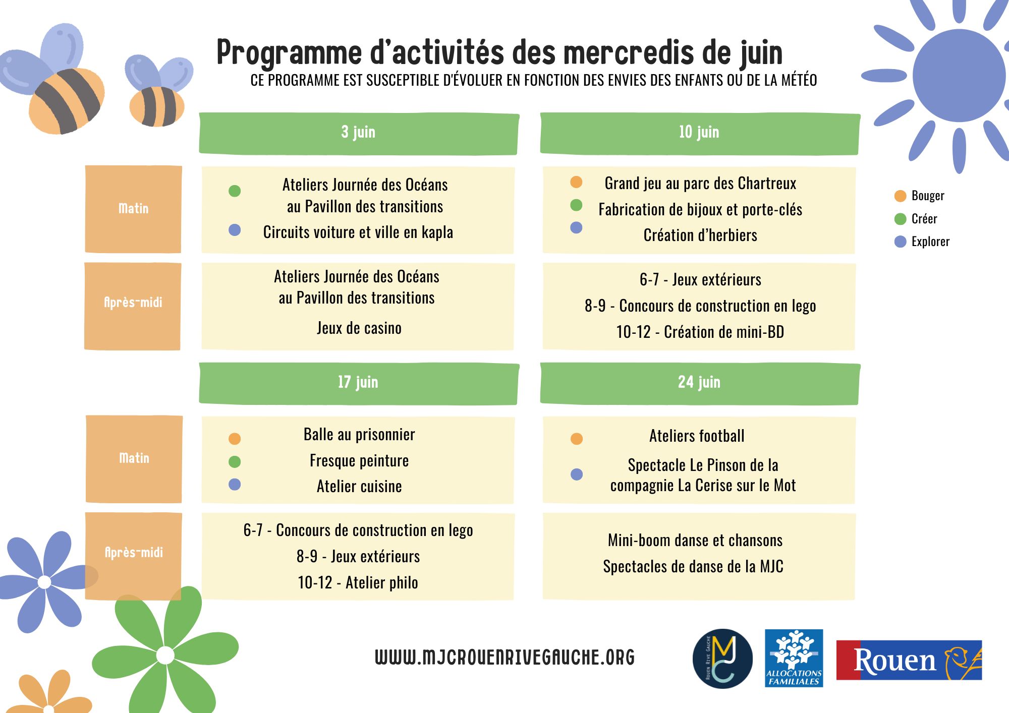 mercredis juin 2026